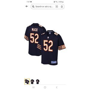 Nike NFL On Field Chicago Bears KHALIL MACK #52 Official Jersey Size 3X